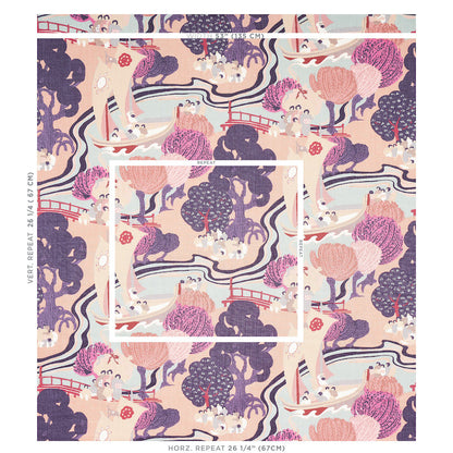 SCHUMACHER FABRIC  SCHUMACHER FABRIC CLASSICS PEARL RIVER   BLUSH   - 173062