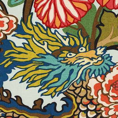 SCHUMACHER FABRIC  PRINT HAPPY CHIANG MAI DRAGON   AQUAMARINE   - 173270