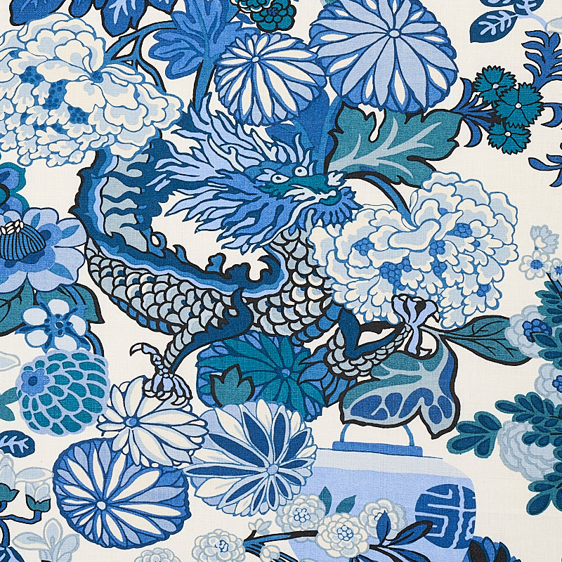 SCHUMACHER  EXUBERANT PRINTS CHIANG MAI DRAGON PRINTS PRINTS CHINA BLUE   - 173272