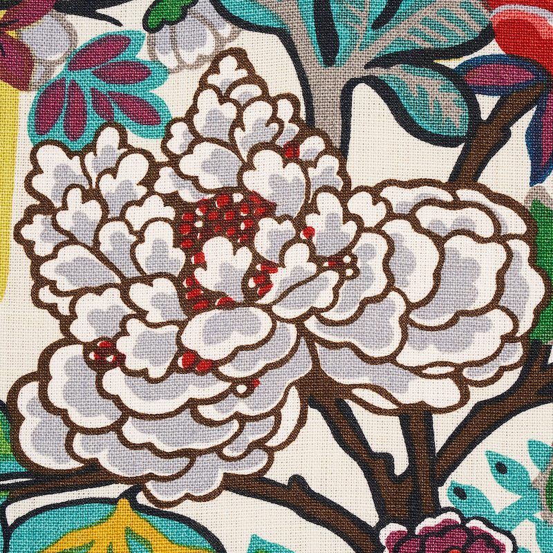 SCHUMACHER FABRIC  PRINT HAPPY CHIANG MAI DRAGON   ALABASTER   - 173273