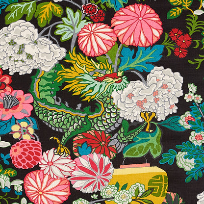 SCHUMACHER FABRIC  PRINT HAPPY CHIANG MAI DRAGON   EBONY   - 173275