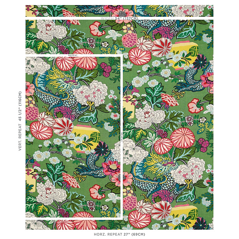 SCHUMACHER  EXUBERANT PRINTS CHIANG MAI DRAGON PRINTS PRINTS JADE   - 173277