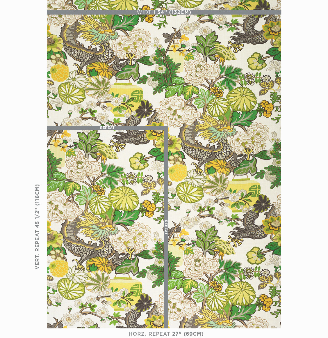 SCHUMACHER  EXUBERANT PRINTS CHIANG MAI DRAGON PRINTS PRINTS CITRUS   - 173279