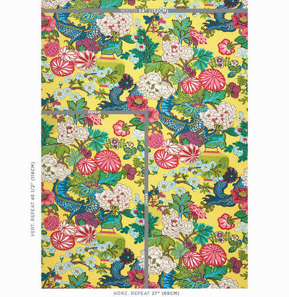 SCHUMACHER  EXUBERANT PRINTS CHIANG MAI DRAGON PRINTS PRINTS YELLOW   - 173281