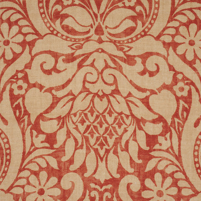 SCHUMACHER  SCHUMACHER PRINTS VALENCAY DAMASK SHEERS & CASEMENTS,EMBROIDERIES SHEERS & CASEMENTS,EMBROIDERIES TERRACOTTA   - 173342