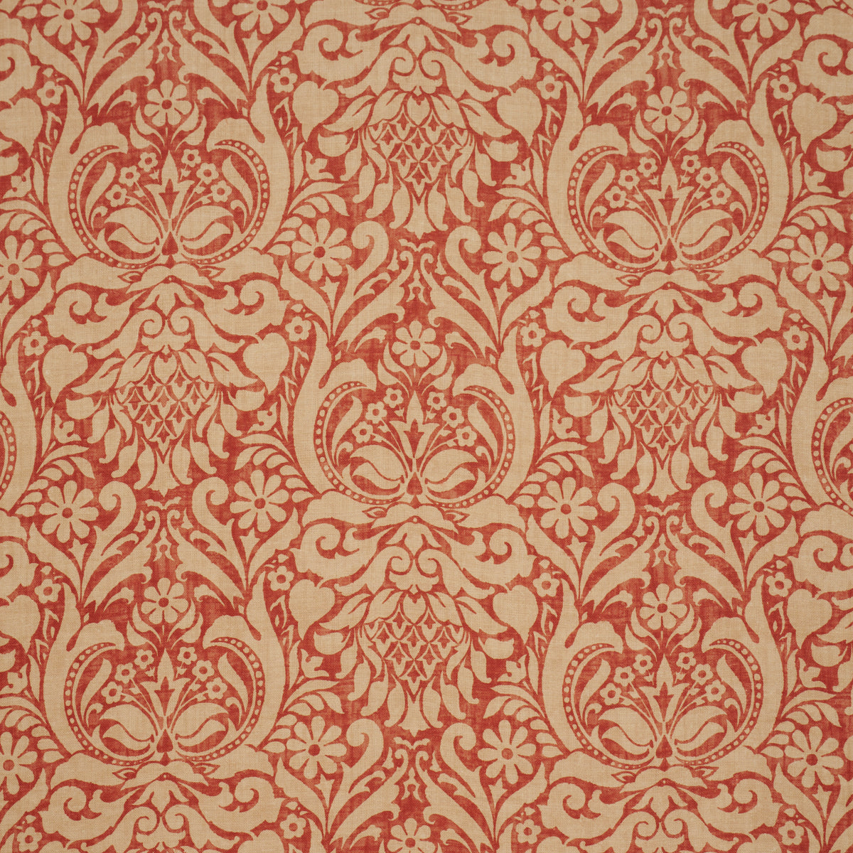 SCHUMACHER  SCHUMACHER PRINTS VALENCAY DAMASK SHEERS & CASEMENTS,EMBROIDERIES SHEERS & CASEMENTS,EMBROIDERIES TERRACOTTA   - 173342