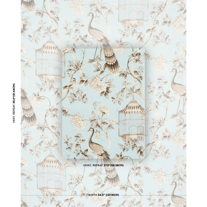 SCHUMACHER  SCHUMACHER CLASSICS OISEAUX ET FLEURS PRINTS PRINTS MINERAL   - 173440