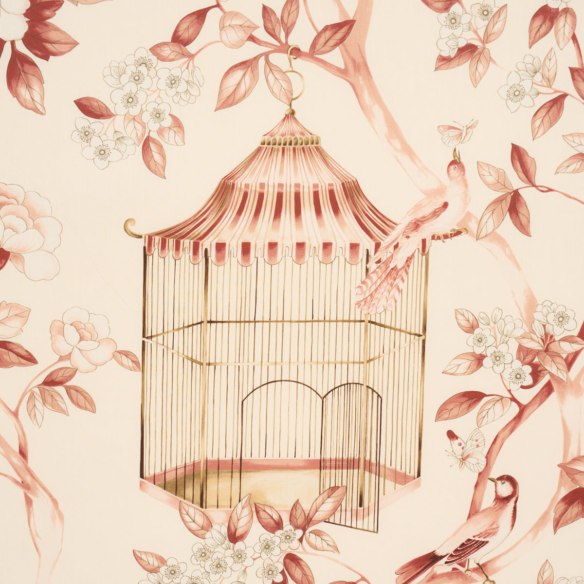 SCHUMACHER  SCHUMACHER CLASSICS OISEAUX ET FLEURS PRINTS PRINTS CINNABAR   - 173442