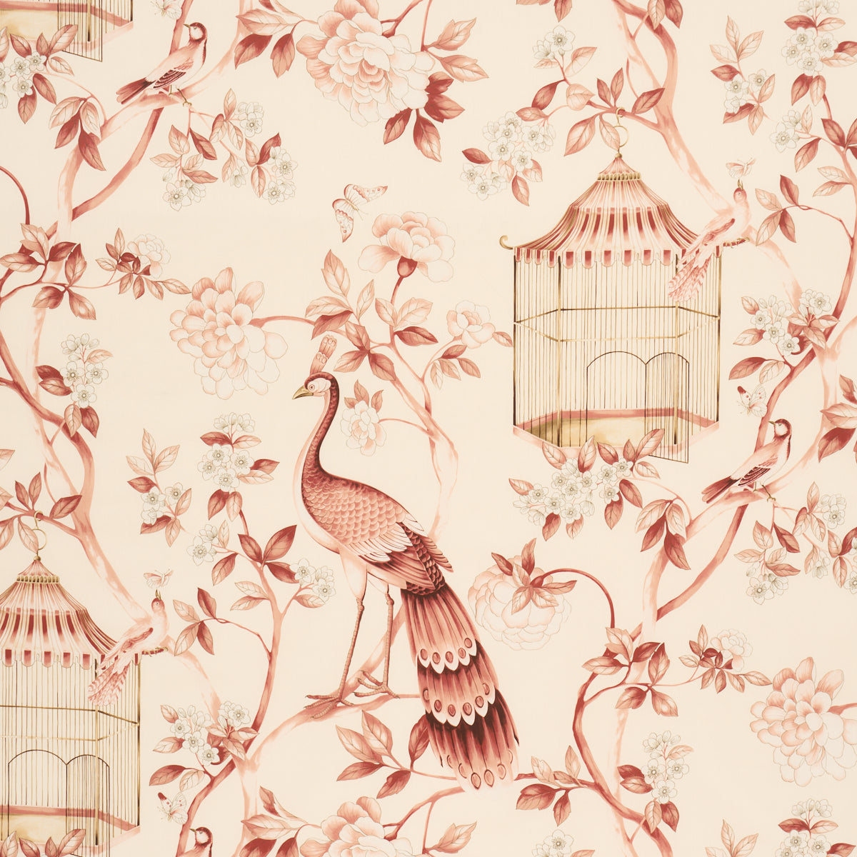 SCHUMACHER  SCHUMACHER CLASSICS OISEAUX ET FLEURS PRINTS PRINTS CINNABAR   - 173442