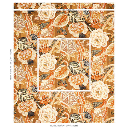 SCHUMACHER  SCHUMACHER CLASSICS ZANZIBAR LINEN PRINT PRINTS PRINTS SANDALWOOD   - 173522