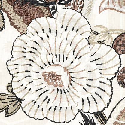 SCHUMACHER  SCHUMACHER CLASSICS ZANZIBAR LINEN PRINT PRINTS PRINTS EBONY , MOCHA   - 173524