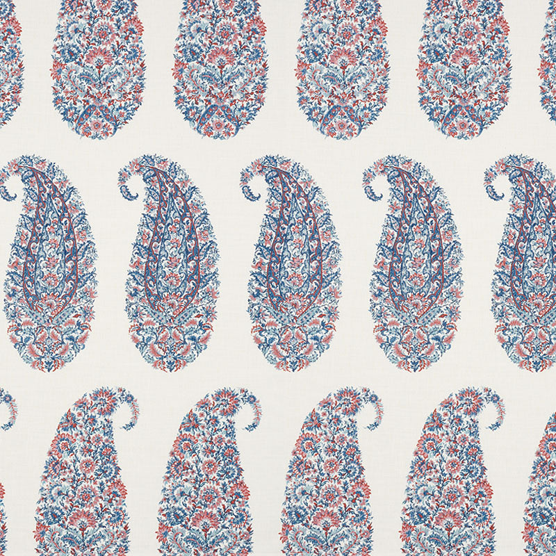 SCHUMACHER  PALAMPORE SHIRALA PAISLEY PRINTS PRINTS DELFT , ROSE   - 173784