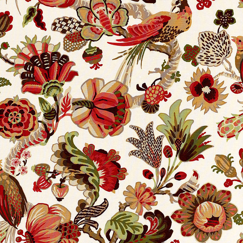 SCHUMACHER  ARCHIVE / LINEN PRINTS CAMBOURNE   Coral   - 173822