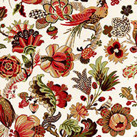 SCHUMACHER  ARCHIVE / LINEN PRINTS CAMBOURNE   Coral   - 173822