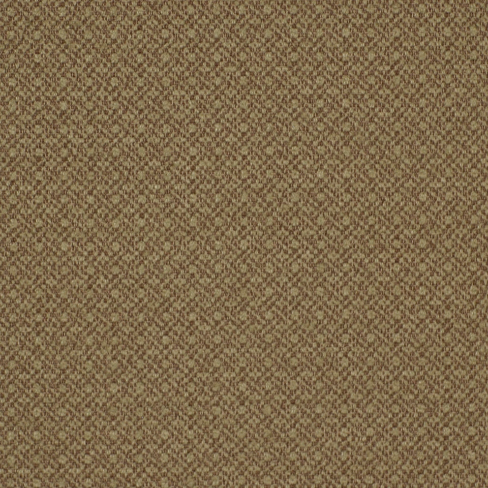 Brown tweed-like fabric with a tight, speckled weave; warm upholstery textile.