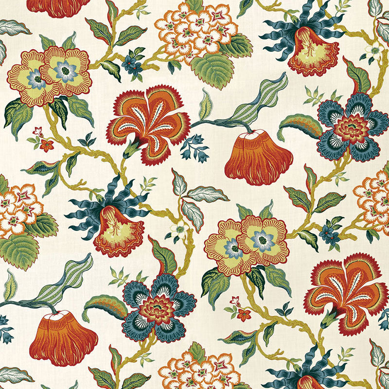 SCHUMACHER FABRIC  CELERIE KEMBLE HOTHOUSE FLOWERS   SPARK   - 174031
