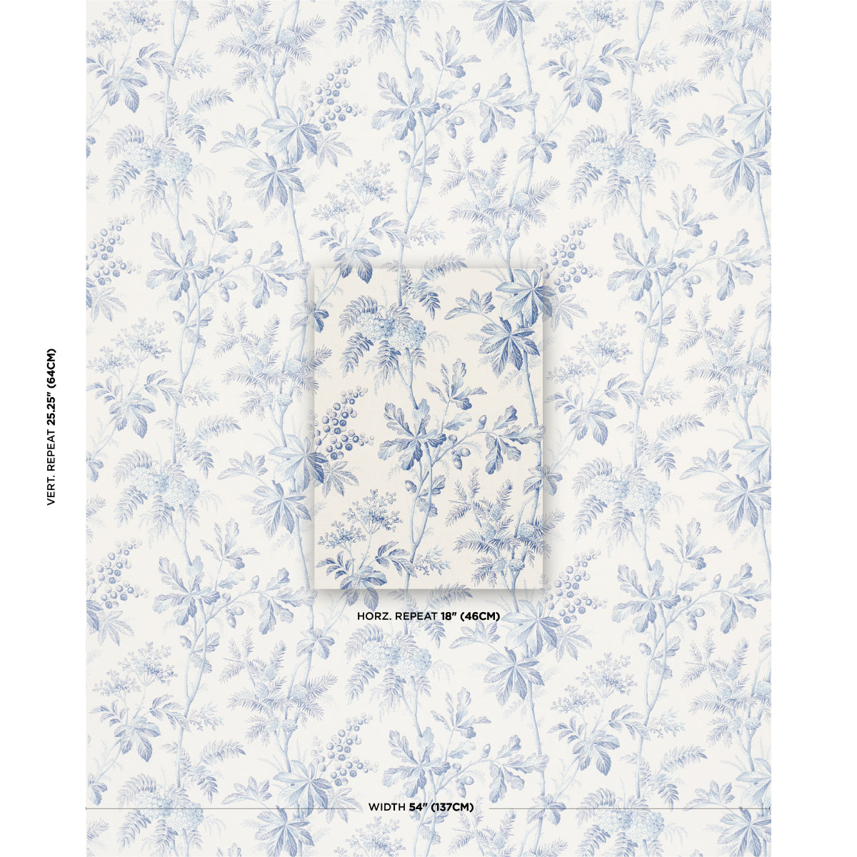 SCHUMACHER  A COUNTRY LIFE BRANTWOOD VINE PRINTS PRINTS PORCELAIN   - 174113