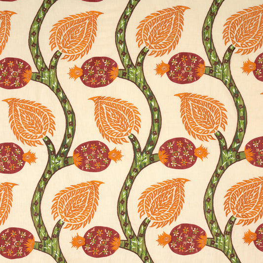 SCHUMACHER  PERENNIAL FAVORITES Nurata Embroidery EMBROIDERIES EMBROIDERIES CORAL   - 174180