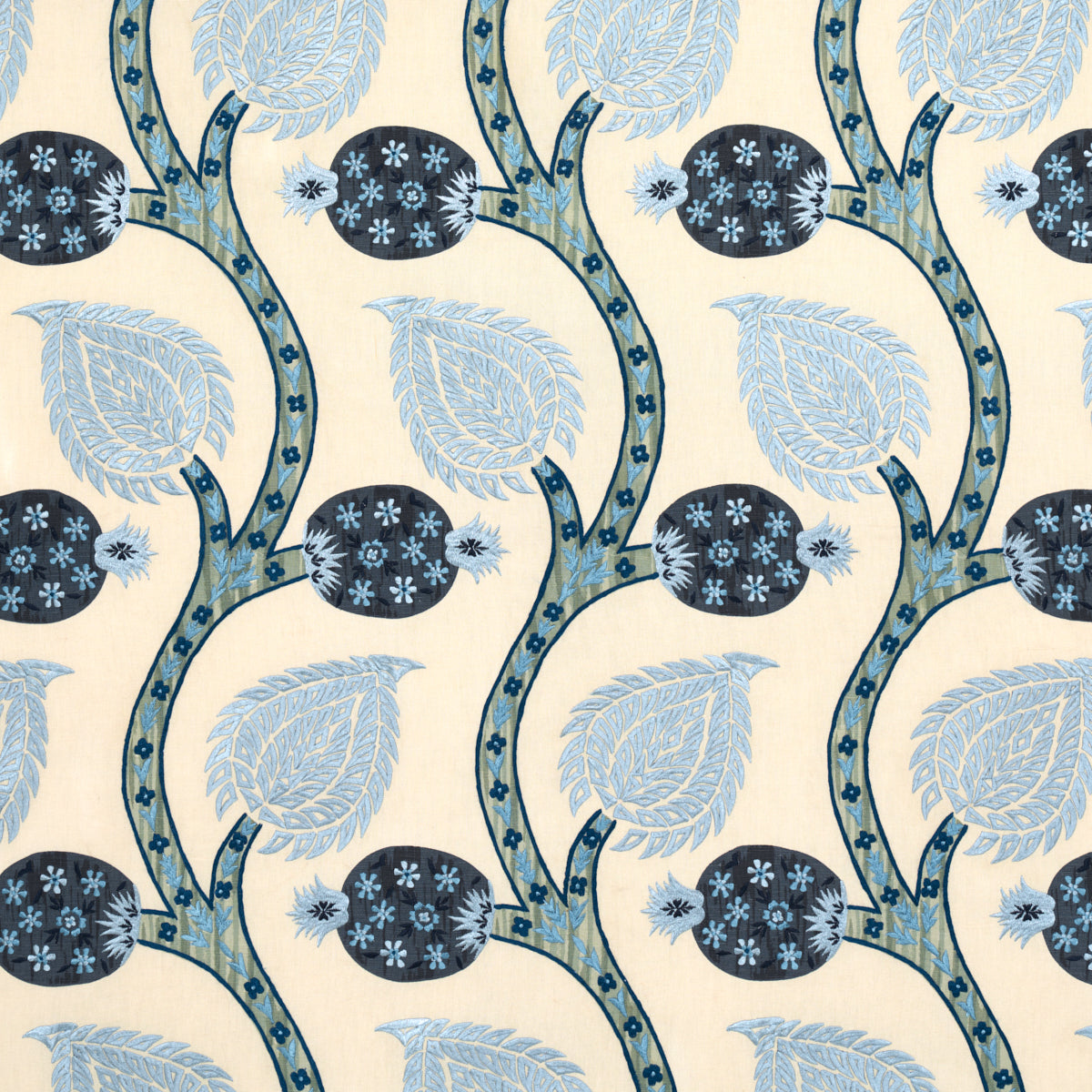 SCHUMACHER  PERENNIAL FAVORITES Nurata Embroidery EMBROIDERIES EMBROIDERIES LAPIS   - 174181