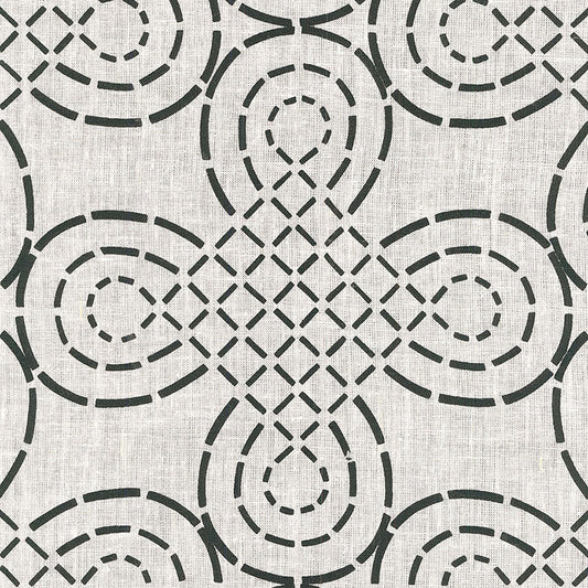 SCHUMACHER  MODERN PRINTS TRELLIS KNOT PRINTS PRINTS IVORY , ONYX   - 174222