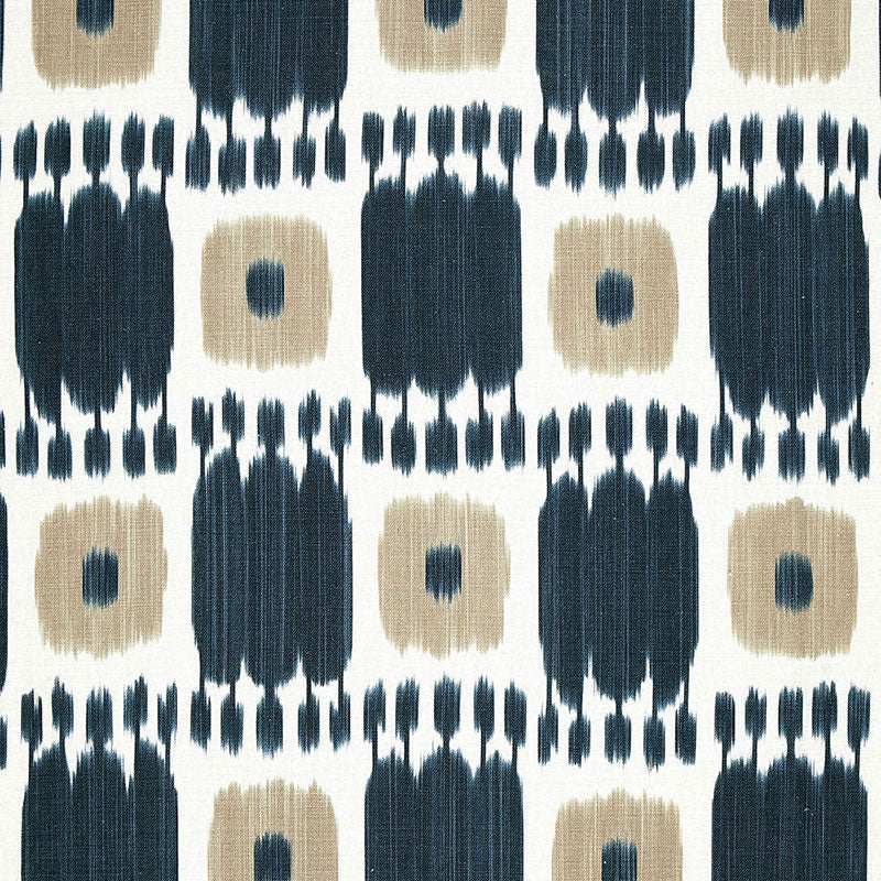 SCHUMACHER FABRIC  IKAT COLLECTION KANDIRA   INDIGO   - 174402