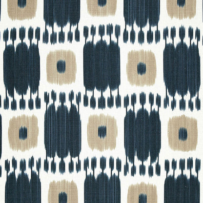 SCHUMACHER FABRIC  IKAT COLLECTION KANDIRA   INDIGO   - 174402