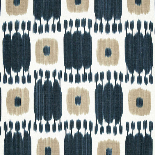 SCHUMACHER FABRIC  IKAT COLLECTION KANDIRA   INDIGO   - 174402