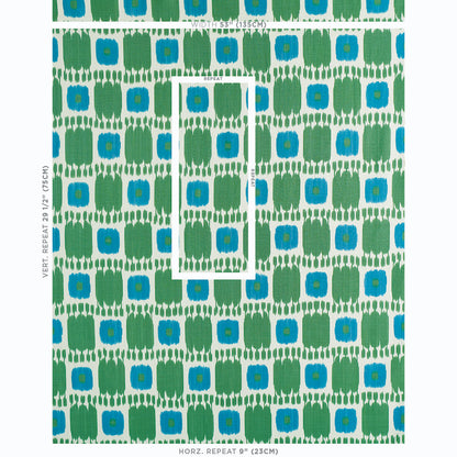 SCHUMACHER  PERENNIAL FAVORITES KANDIRA PRINTS PRINTS PEACOCK   - 174405