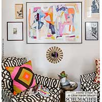 SCHUMACHER  MODERN PRINTS IMPERIAL TRELLIS II   Ivory / Mandarin   - 174410
