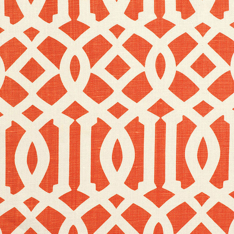 SCHUMACHER  MODERN PRINTS IMPERIAL TRELLIS II   Ivory / Mandarin   - 174410