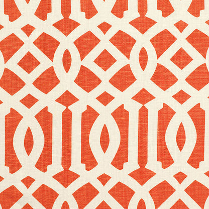 SCHUMACHER  MODERN PRINTS IMPERIAL TRELLIS II   Ivory / Mandarin   - 174410