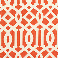 SCHUMACHER  MODERN PRINTS IMPERIAL TRELLIS II   Ivory / Mandarin   - 174410
