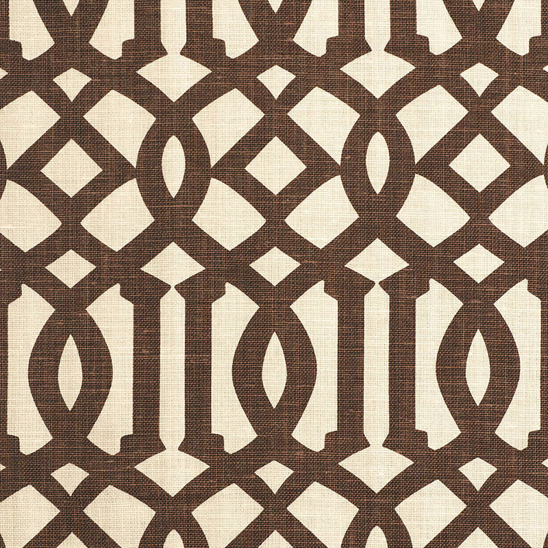 SCHUMACHER  PRINT HAPPY IMPERIAL TRELLIS II   Java / Cream   - 174413