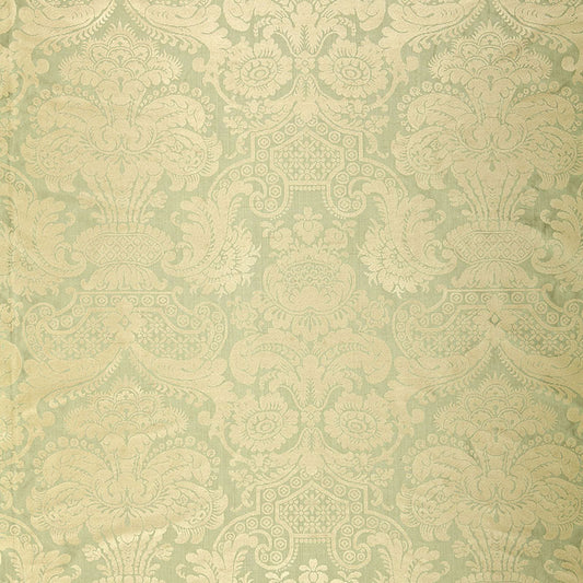 SCHUMACHER  CLASSIC PRINTS PADOVA DAMASK PRINT PRINTS,SILKS & SATIN PRINTS,SILKS & SATIN SEA GLASS   - 174420