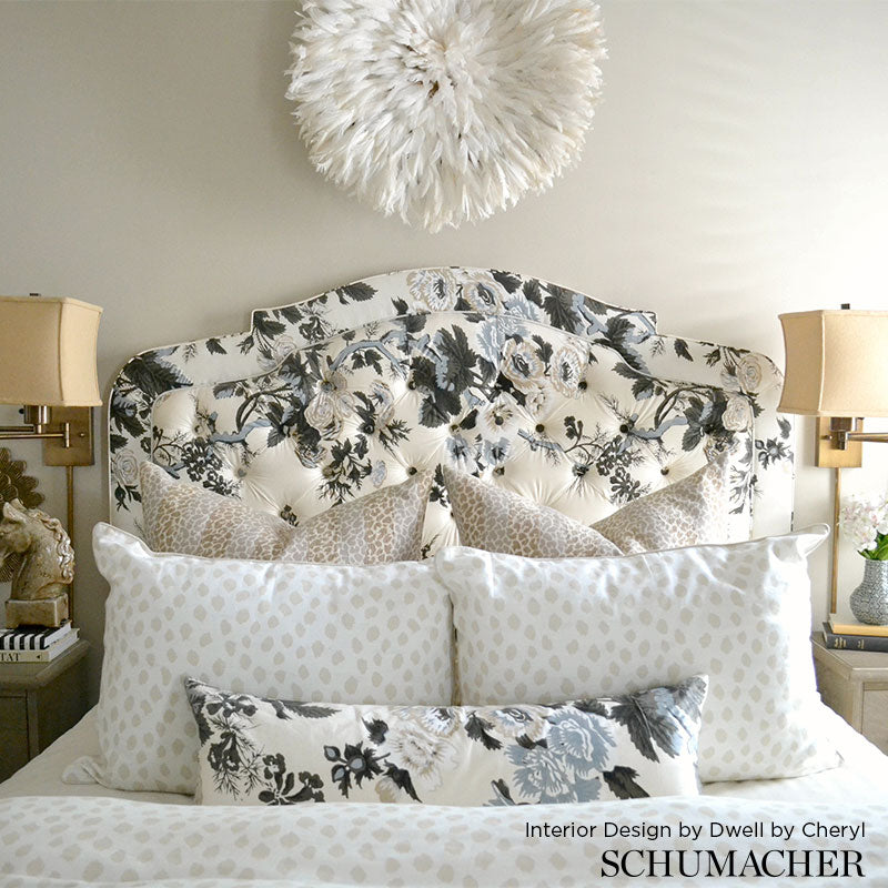 SCHUMACHER FABRIC  SCHUMACHER FABRIC CLASSICS PYNE HOLLYHOCK   CHARCOAL   - 174450