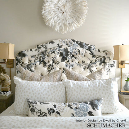 SCHUMACHER FABRIC  SCHUMACHER FABRIC CLASSICS PYNE HOLLYHOCK   CHARCOAL   - 174450