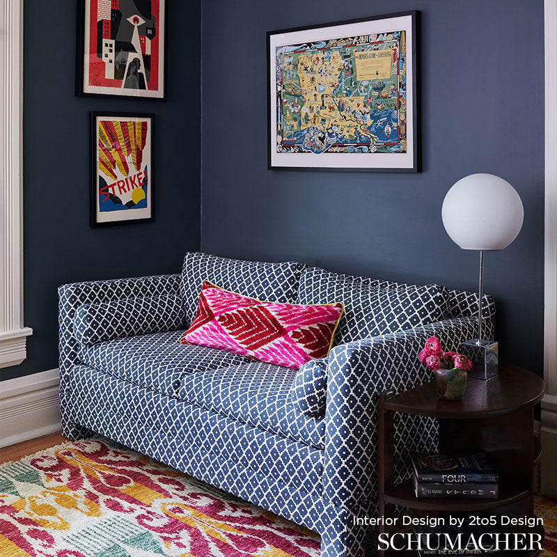 SCHUMACHER FABRIC  TESSERA I SMALL PATTERNS ZIGGURAT   RUBY   - 174484