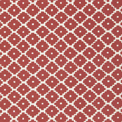 SCHUMACHER FABRIC  TESSERA I SMALL PATTERNS ZIGGURAT   RUBY   - 174484
