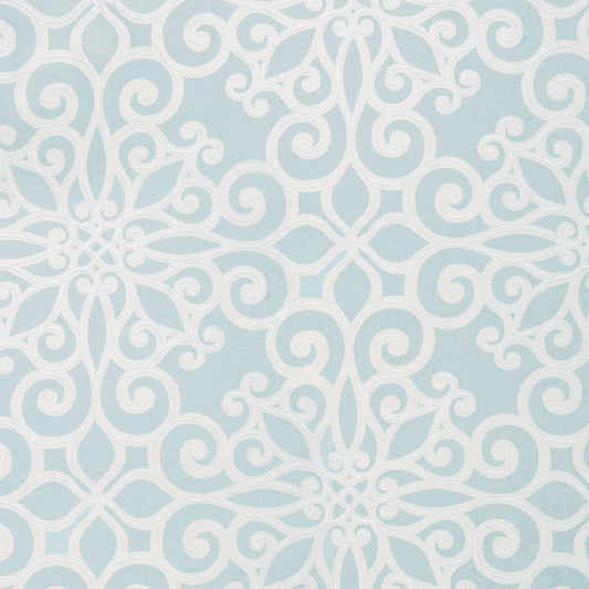 SCHUMACHER  AU NATUREL Rosegate Embroidered Print EMBROIDERIES EMBROIDERIES AQUAMARINE   - 174560