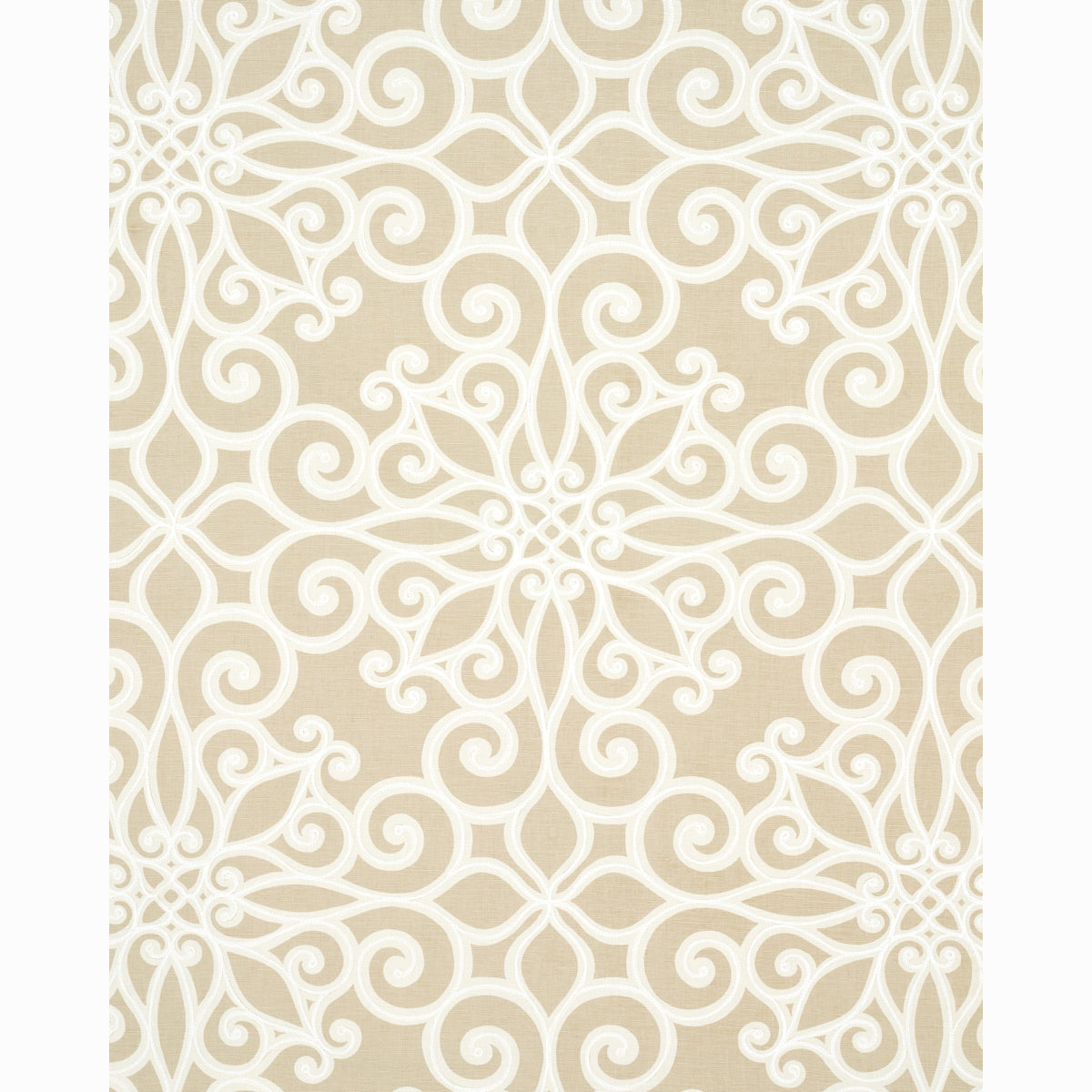 SCHUMACHER  AU NATUREL Rosegate Embroidered Print EMBROIDERIES EMBROIDERIES FLAX   - 174561