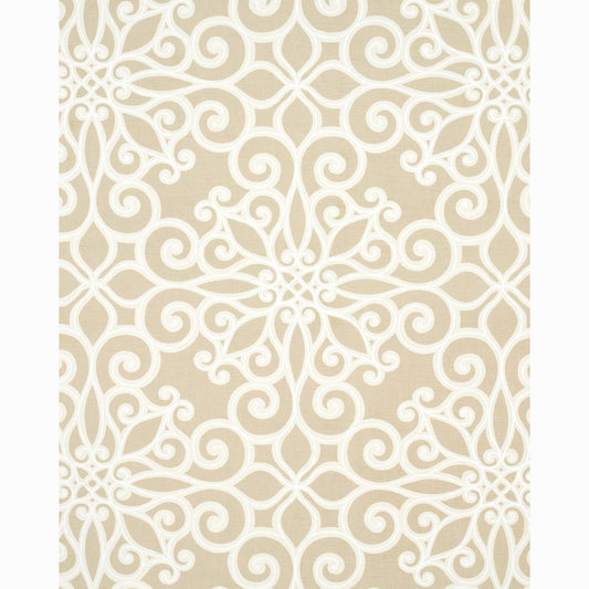 SCHUMACHER  AU NATUREL Rosegate Embroidered Print EMBROIDERIES EMBROIDERIES FLAX   - 174561