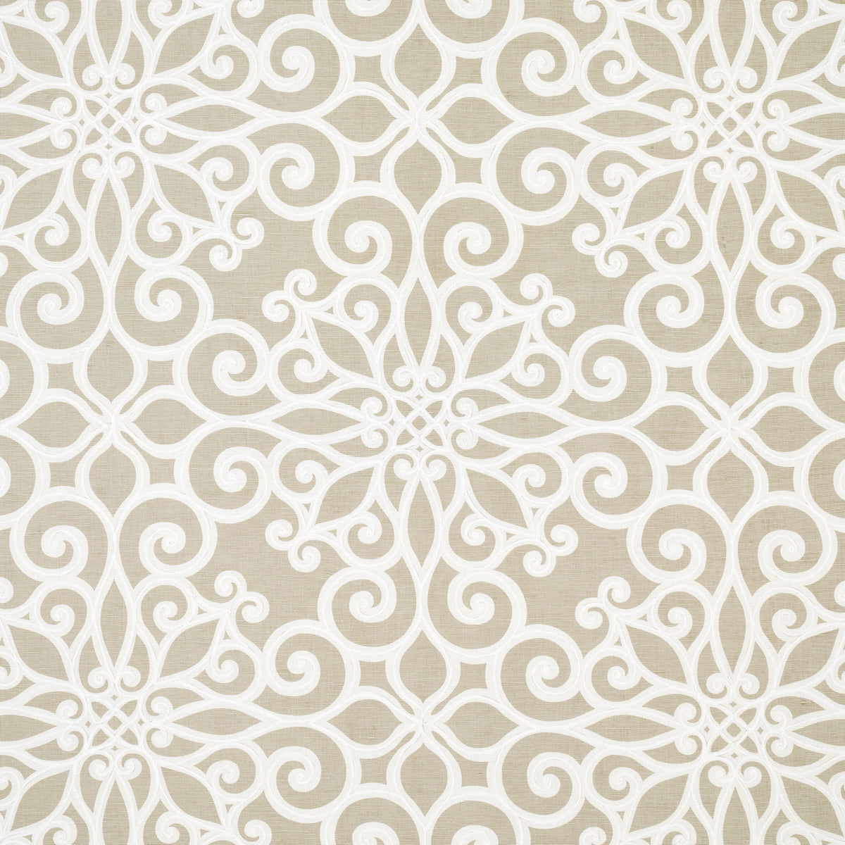 SCHUMACHER  AU NATUREL Rosegate Embroidered Print EMBROIDERIES EMBROIDERIES PUMICE   - 174562