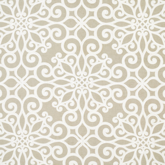 SCHUMACHER  AU NATUREL Rosegate Embroidered Print EMBROIDERIES EMBROIDERIES PUMICE   - 174562