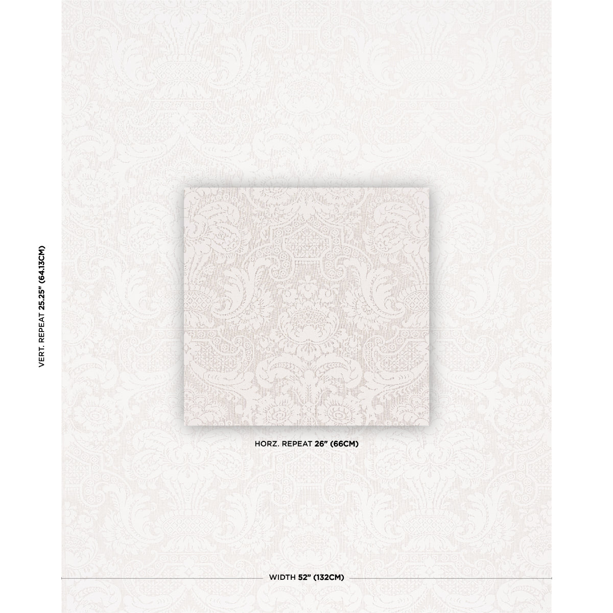 SCHUMACHER  CLASSIC PRINTS PADOVA DAMASK NATURAL   Ivory   - 174600