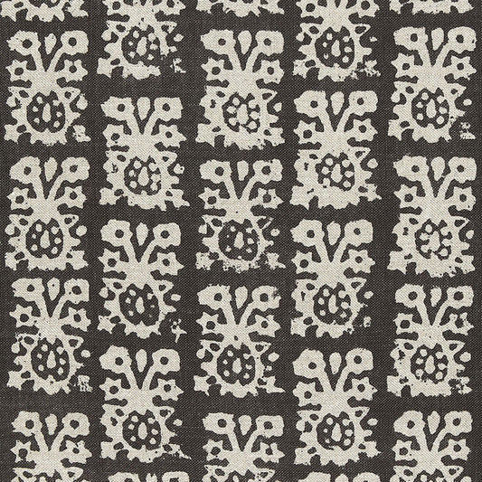 SCHUMACHER  AU NATUREL JAKARTA LINEN PRINT PRINTS PRINTS GRAPHITE   - 174630