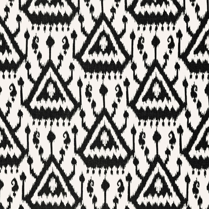 SCHUMACHER  PRINT HAPPY VIENTIANE IKAT PRINTS PRINTS EBONY   - 175021
