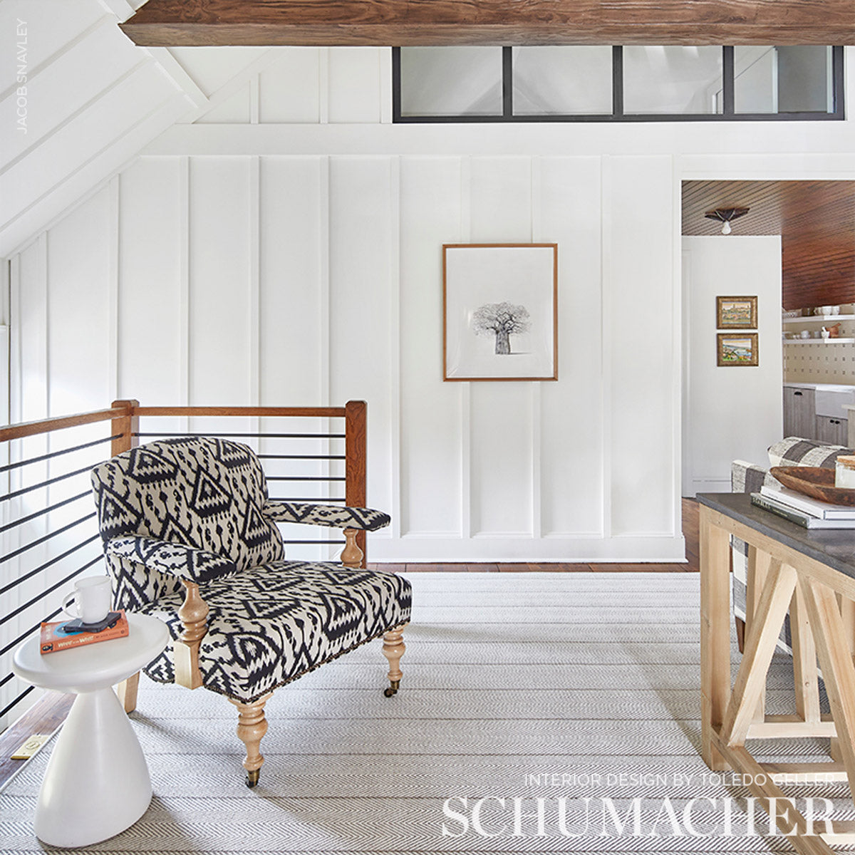 SCHUMACHER  PRINT HAPPY VIENTIANE IKAT PRINTS PRINTS INDIGO   - 175022