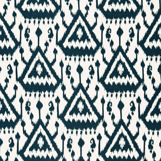 SCHUMACHER  PRINT HAPPY VIENTIANE IKAT PRINTS PRINTS INDIGO   - 175022