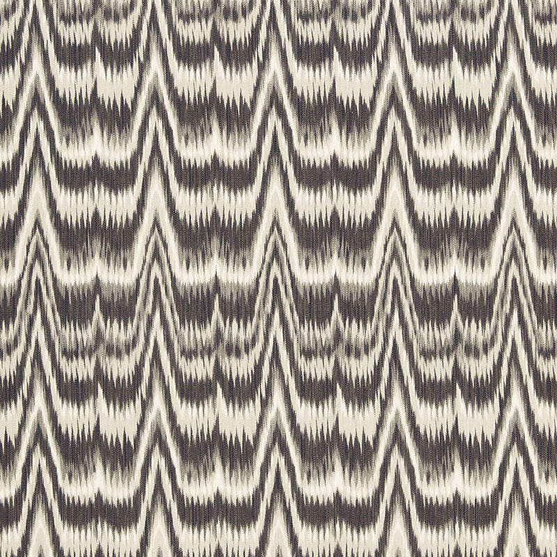 SCHUMACHER FABRIC  CLASSIC PRINTS KAMALIA IKAT PRINT   SMOKE   - 175122