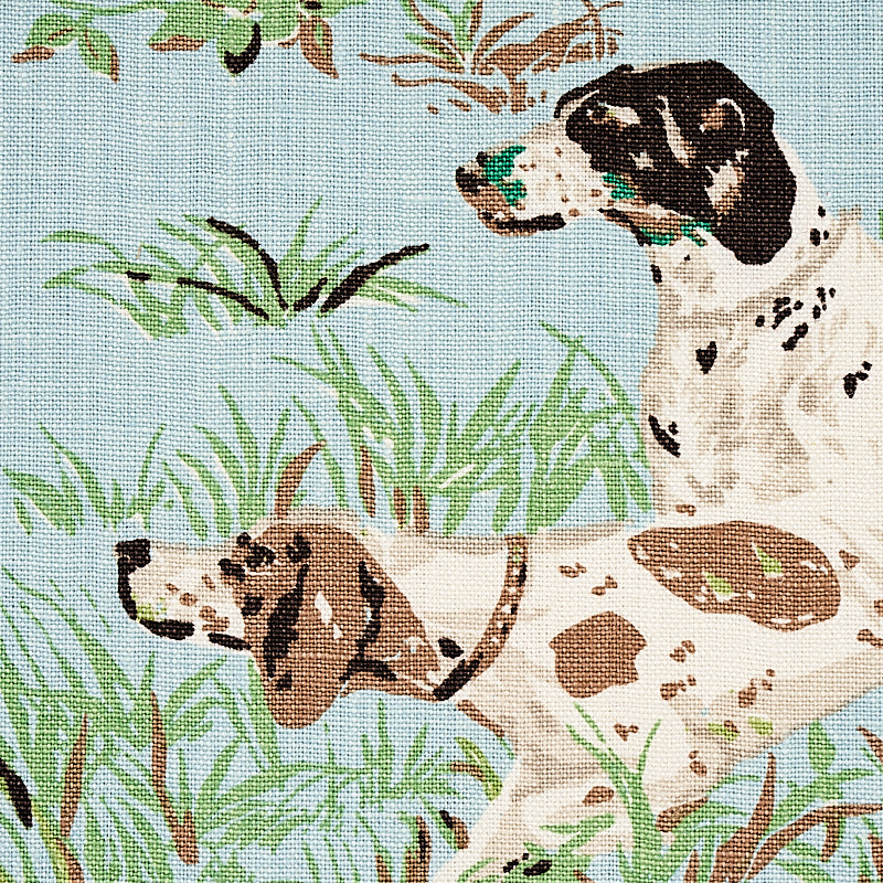 SCHUMACHER FABRIC  FLIGHT OF FANCY POINTERS   SKY   - 175161